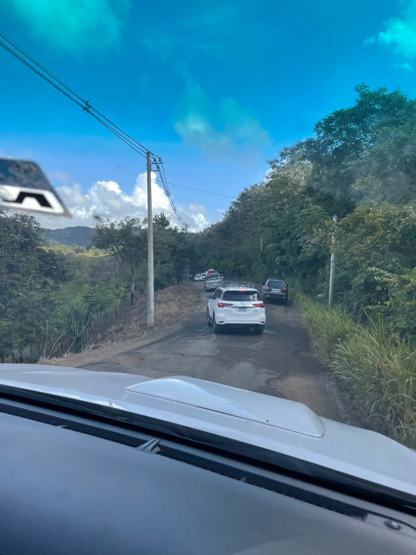4x4 vehicles carrying tourists to San Blas have to dodge potholes and other obstacles along the way