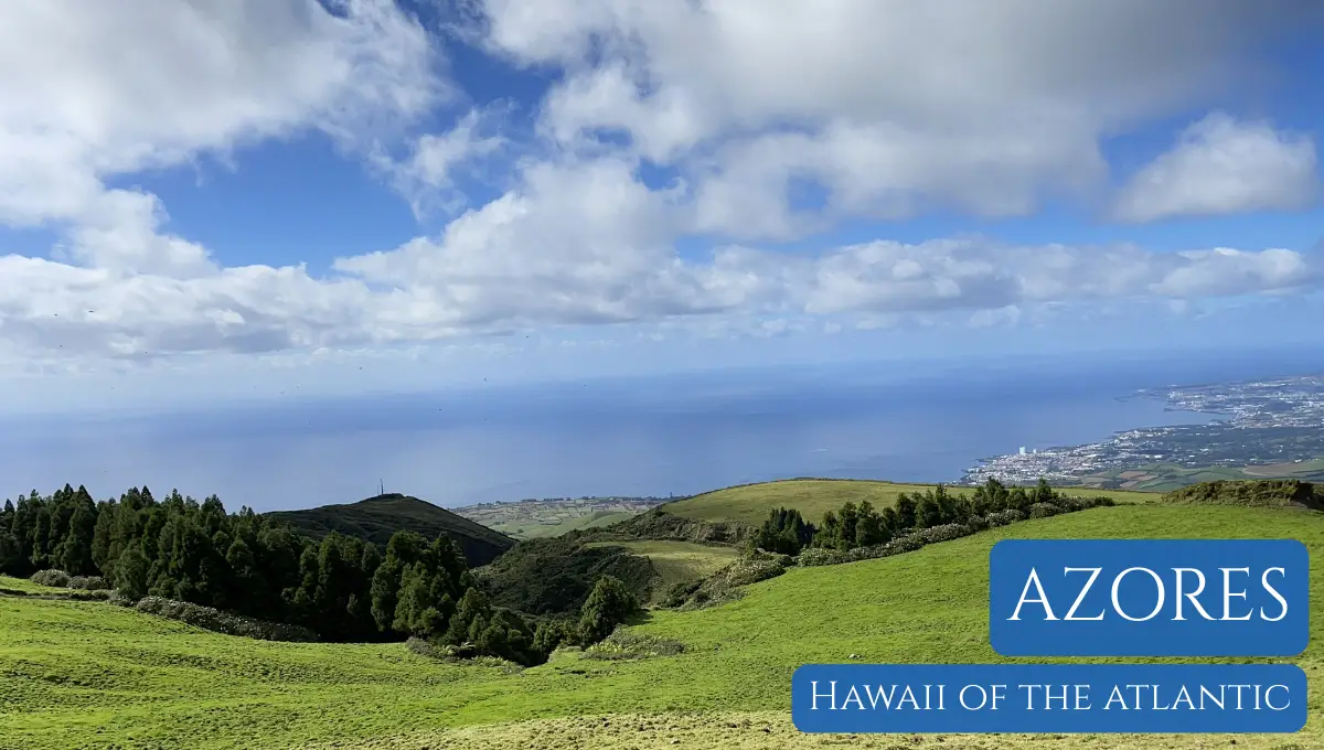 Azores Hero Banner -- Landscape with ocean and coastal town in view